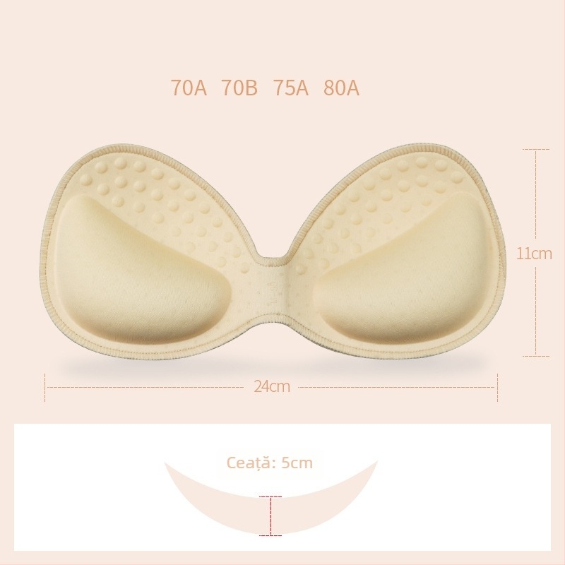 Pad de sân din burete, tip unic pentru sutien sport — fără cusături, gros, respirabil, evidențiază decolteul