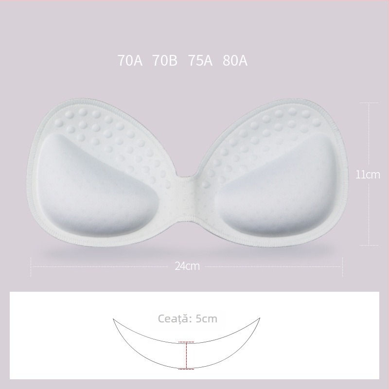 Pad de sân din burete, tip unic pentru sutien sport — fără cusături, gros, respirabil, evidențiază decolteul