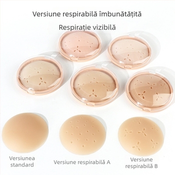 Plăci siliconice pentru sân - ultra-subțiri, respirabile și invizibile; formă circulară a mamelonului, finisaj lucios și design decupat.