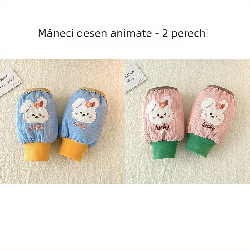 Protecții de mâneci din velur pentru copii, culoare solidă, calde, unisex, pentru vârste 3–8 ani, primăvară