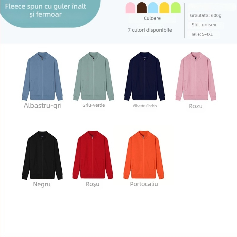 Hanorac din bumbac cu glugă, mâneci lungi, țesătură groasă, imprimare logo personalizată pentru uniforme de clasă, toamnă-iarnă