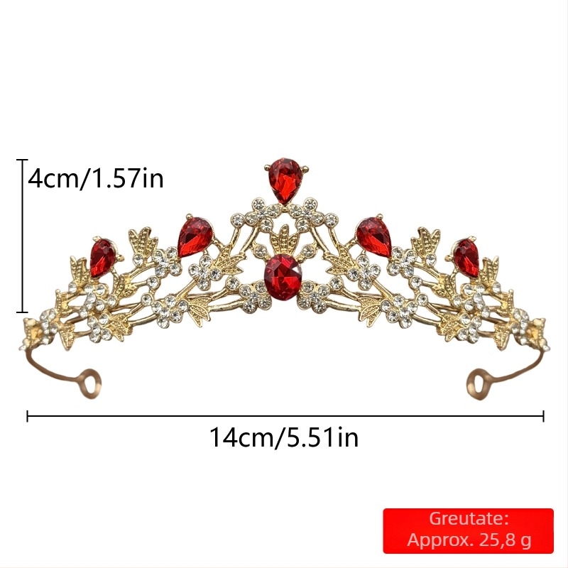 Diademă cu cristale pentru copii, coroană pentru spectacole și aniversări, aliaj, rhinestones, electroplating, formă de coroană, unisex modă