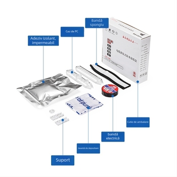 Cutie de legătură impermeabilă umplută cu gel pentru iluminat stradal exterior, 1 intrare, 2 ieșiri, izolată și etanșă, protecție împotriva stropilor