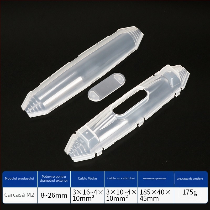 Cutie de legătură impermeabilă umplută cu gel pentru iluminat stradal exterior, 1 intrare, 2 ieșiri, izolată și etanșă, protecție împotriva stropilor