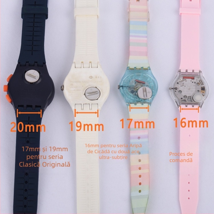 Curea din silicon pentru Swatch ceas | Brand Cheung Kei | Origine: Shenzhen | Lansare: Iarna 2023 | Stil: feminin, desene animate, drăguț, dulce, preppy