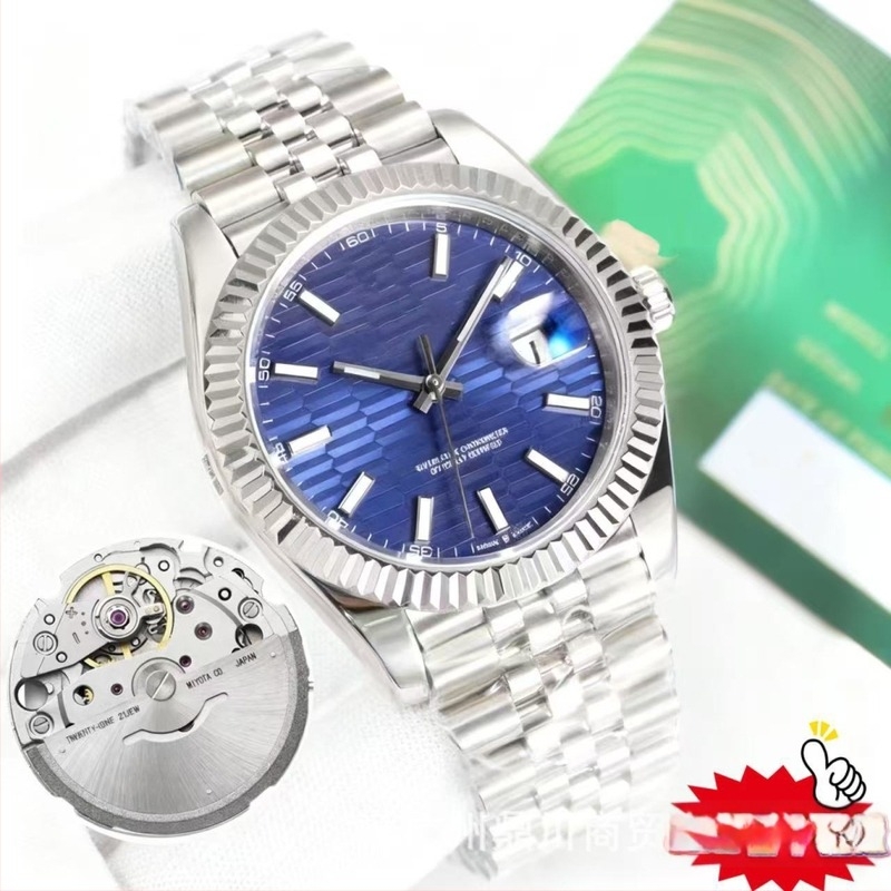 Ceas mecanic pentru bărbați, cu mecanism 8215, cristal de safir, rezistent la apă, carcasă și brățară din oțel inoxidabil, afișaj luminescent