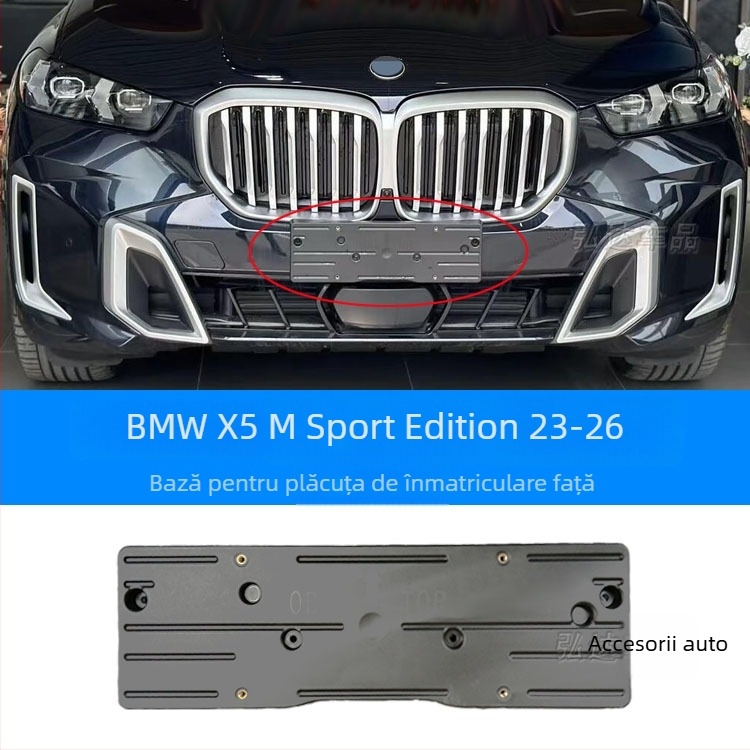 Suport placuta de înmatriculare pentru BMW X5 G05 – față și spate, din plastic, modelul 0110, Xin Yicheng