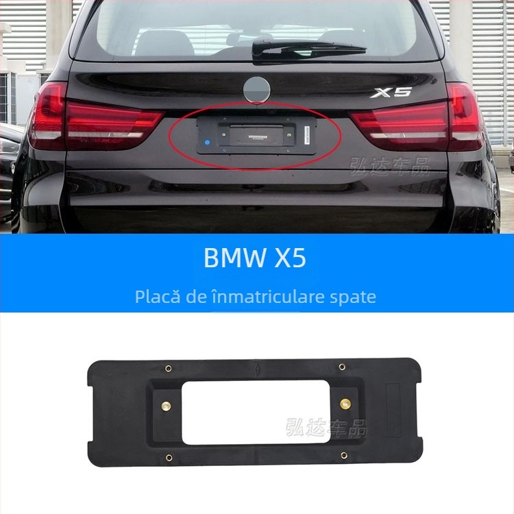 Suport placuta de înmatriculare pentru BMW X5 G05 – față și spate, din plastic, modelul 0110, Xin Yicheng