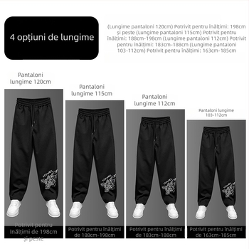 Pantaloni bărbați drepti, talie mediu-înaltă, 70% bumbac, stil minimalist