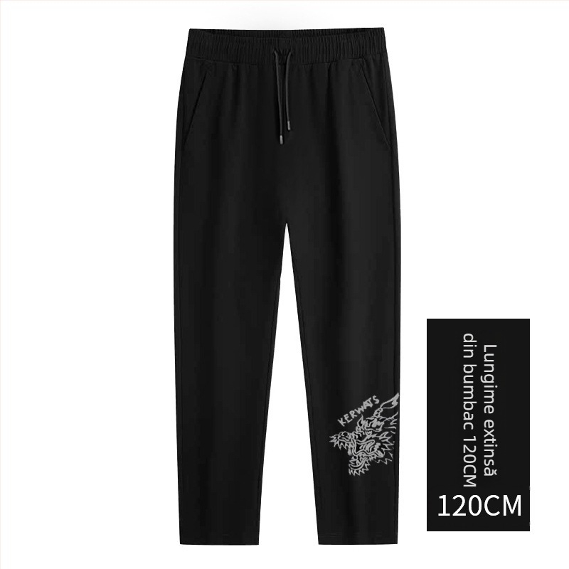 Pantaloni bărbați drepti, talie mediu-înaltă, 70% bumbac, stil minimalist