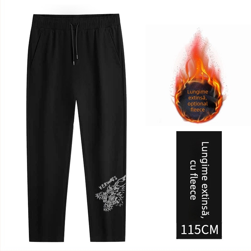 Pantaloni bărbați drepti, talie mediu-înaltă, 70% bumbac, stil minimalist