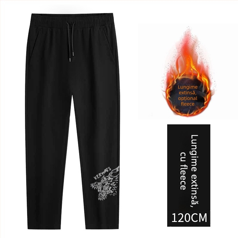 Pantaloni bărbați drepti, talie mediu-înaltă, 70% bumbac, stil minimalist