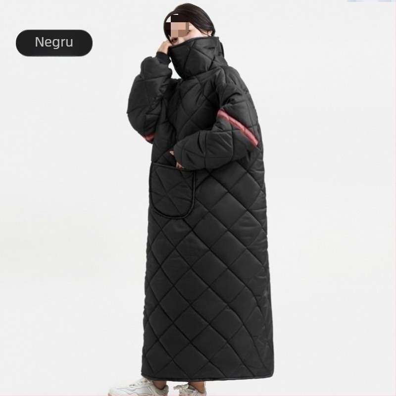 Geacă antivânt pentru vehicule electrice și motociclete, căptușită cu fleece, stil de iarnă, impermeabil pe ambele fețe