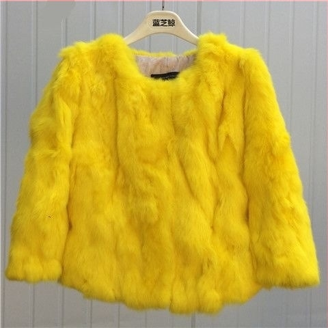 Palto din blană din lână, guler rotund, mâneci trei sferturi, lungime scurtă, stil literar retro