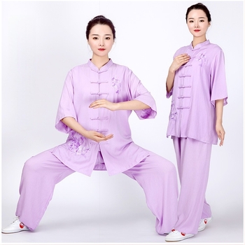 Costum Tai Chi pentru femei, mâneci lungi, țesătură Chenille cu Spandex, primăvara 2023