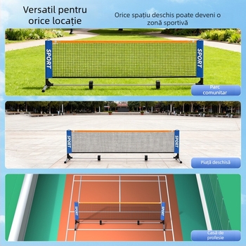 Stand de pickleball din oțel inoxidabil – pliere, detașabil și reglabil, 2-3 kg, coloană/raft de mingi