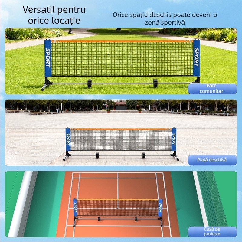 Stand de pickleball din oțel inoxidabil – pliere, detașabil și reglabil, 2-3 kg, coloană/raft de mingi