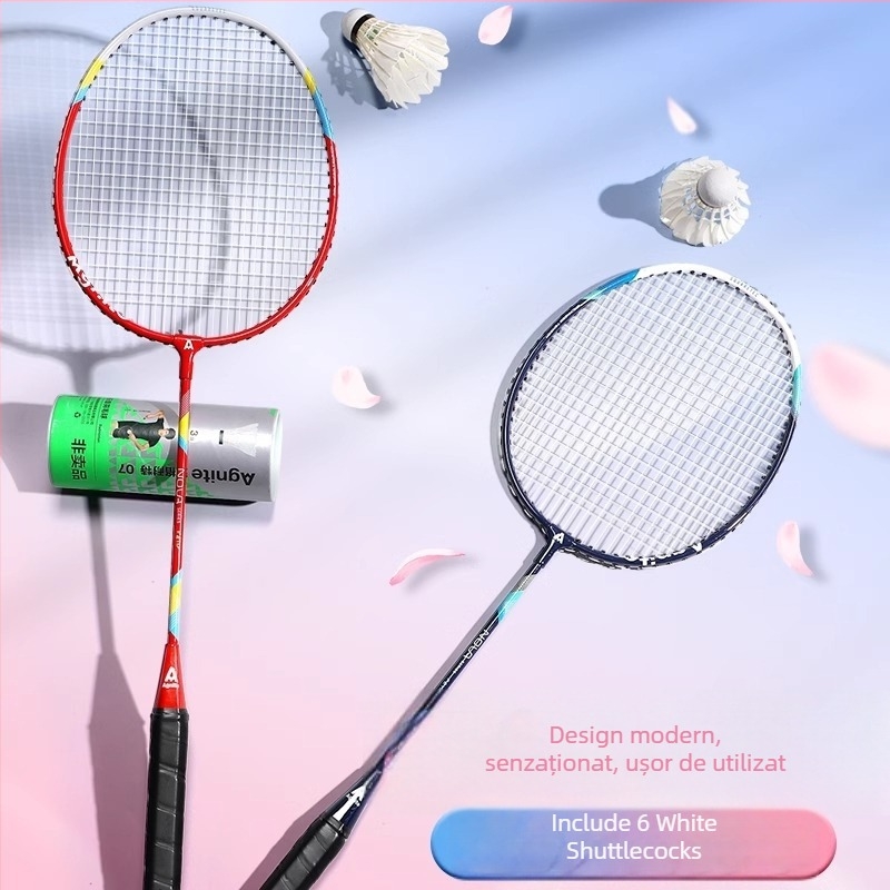 Rachetă badminton Effective — greutate 95–100 g, ramă din aliaj de fier, mâner G5, tip rachetă: drept, duritatea tijelor: moderată.
