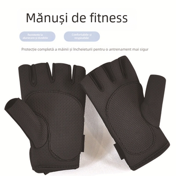 Mănuși half-finger pentru haltere – protecție a palmei, material respirabil, anti-bătături, fitness în aer liber