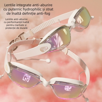 Ochelari de înot cu corecție pentru miopie, lentile PC HD, impermeabili, anti ceață, pentru adulți