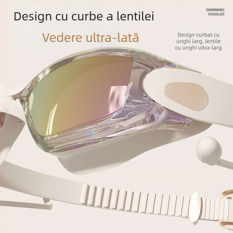 Ochelari de înot cu corecție pentru miopie, lentile PC HD, impermeabili, anti ceață, pentru adulți