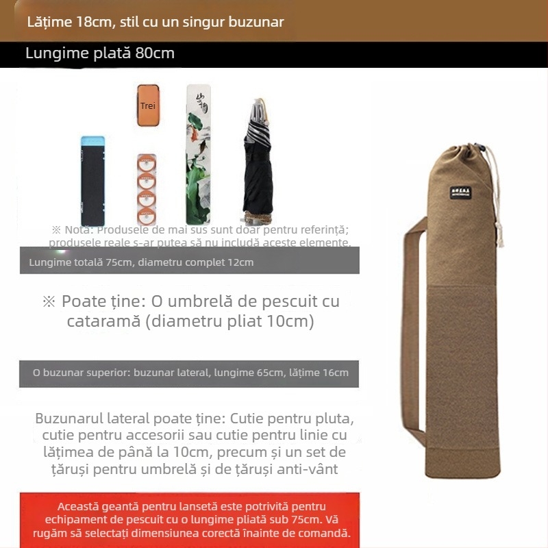 Geantă pentru lansete de pescuit – Brand: Altă; Material: PVC; Rezistență la apă: Nu.