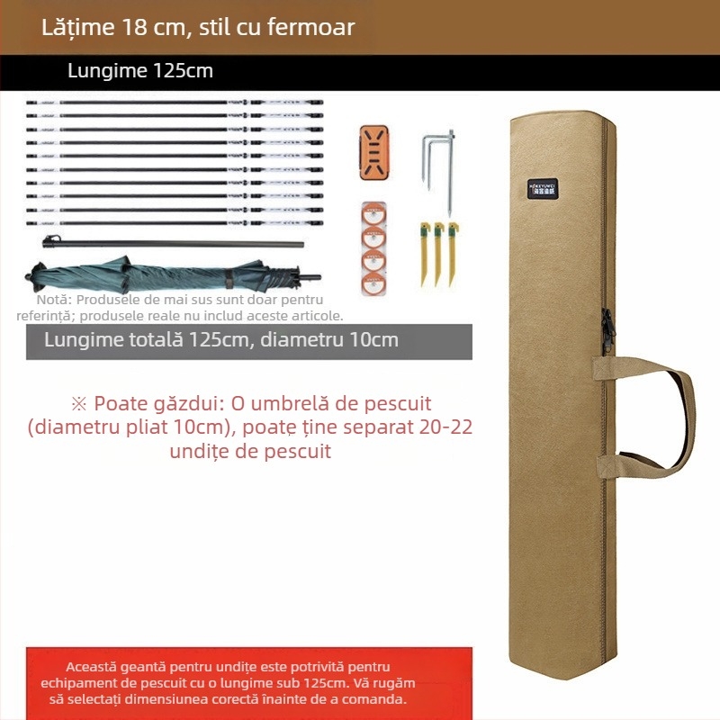 Geantă pentru lansete de pescuit – Brand: Altă; Material: PVC; Rezistență la apă: Nu.