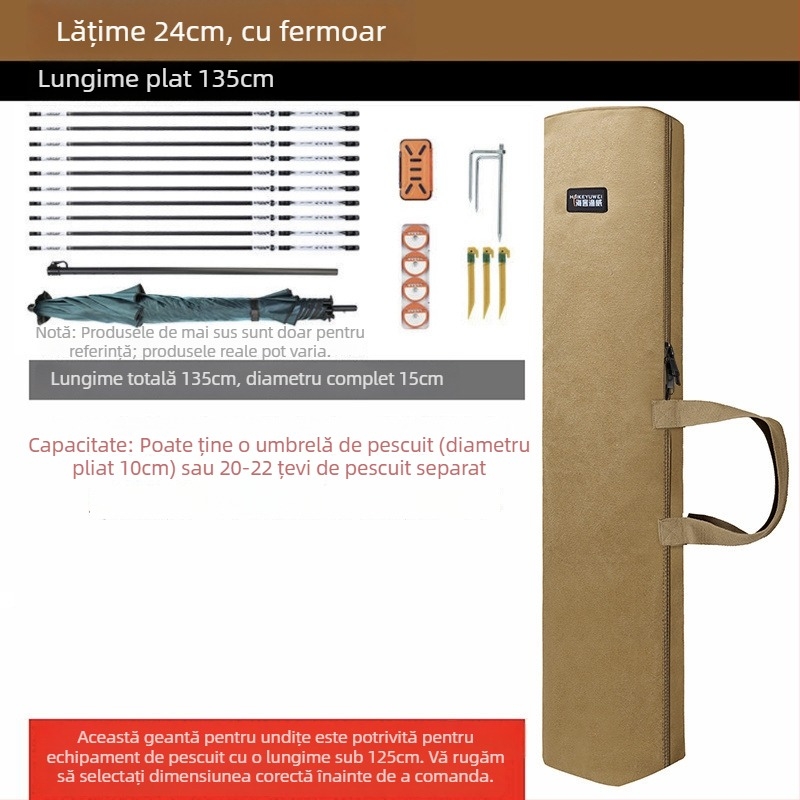 Geantă pentru lansete de pescuit – Brand: Altă; Material: PVC; Rezistență la apă: Nu.