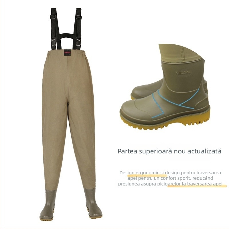 Sekoya pantaloni de pescuit impermeabili pentru pescuit în râuri – echipament de pescuit, salopetă pentru jumătate de corp și corp întreg