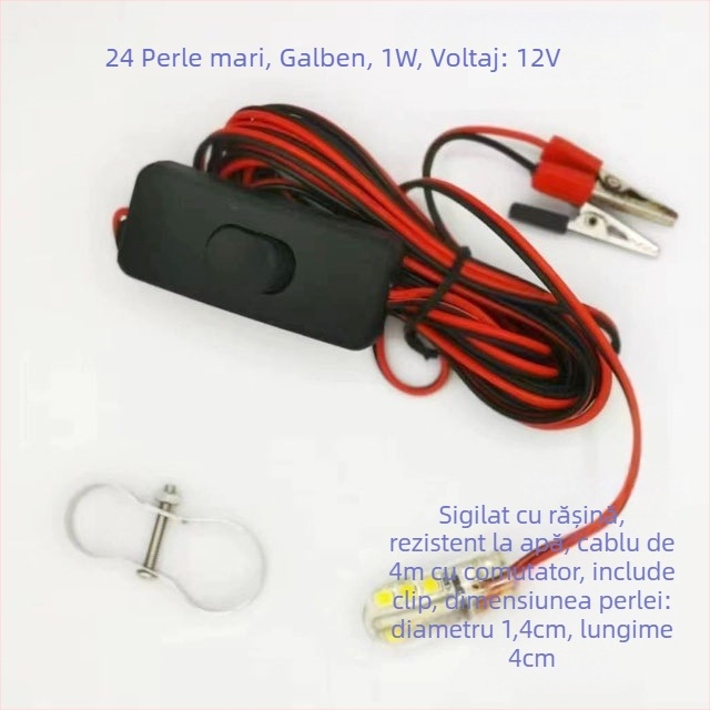 Lumină subacvatică pentru pescuit - LED, 12V, impermeabilă, luminozitate înaltă