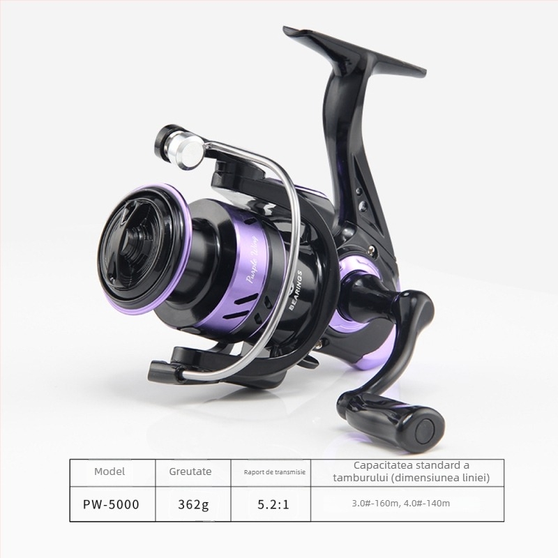 Mulinetă de pescuit spinning Mundus model 500 pentru aruncări lungi