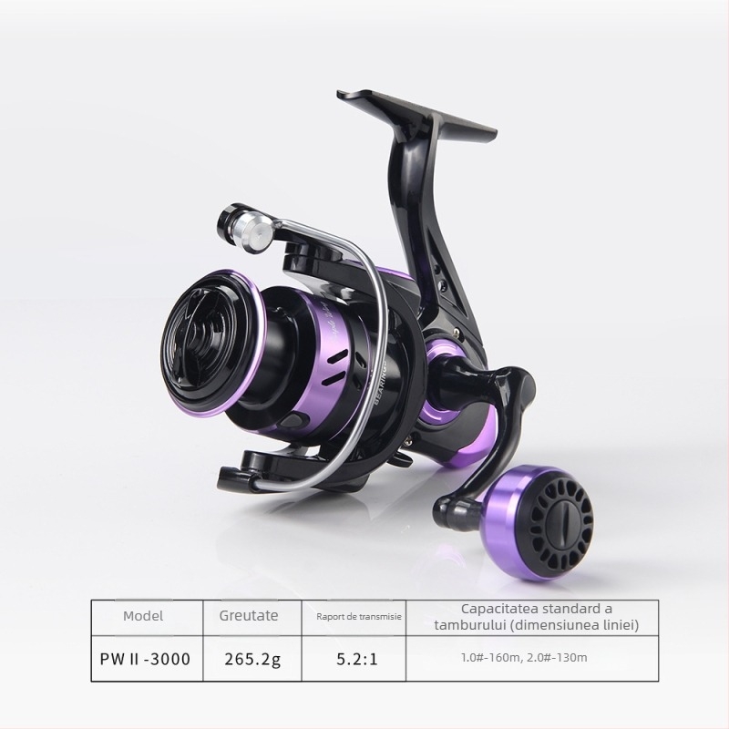 Mulinetă de pescuit spinning Mundus model 500 pentru aruncări lungi