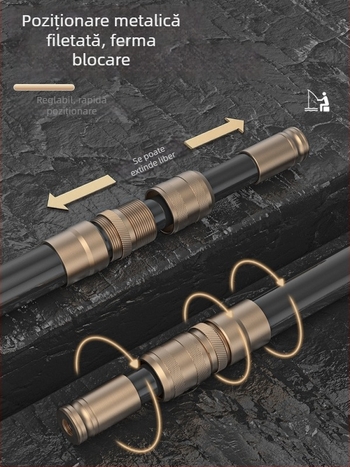 Set de plasă de pescuit din carbon telescopic – ultra-ușor, rigid, plasă cu ochi fini, pliabil, încărcare 100 kg