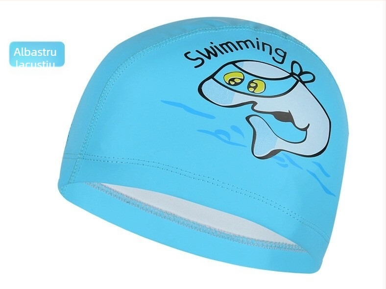 Ochelari de înot pentru copii, design desen animat, lentile PC, impermeabili și anti ceață, însoțiți de căciulă de înot