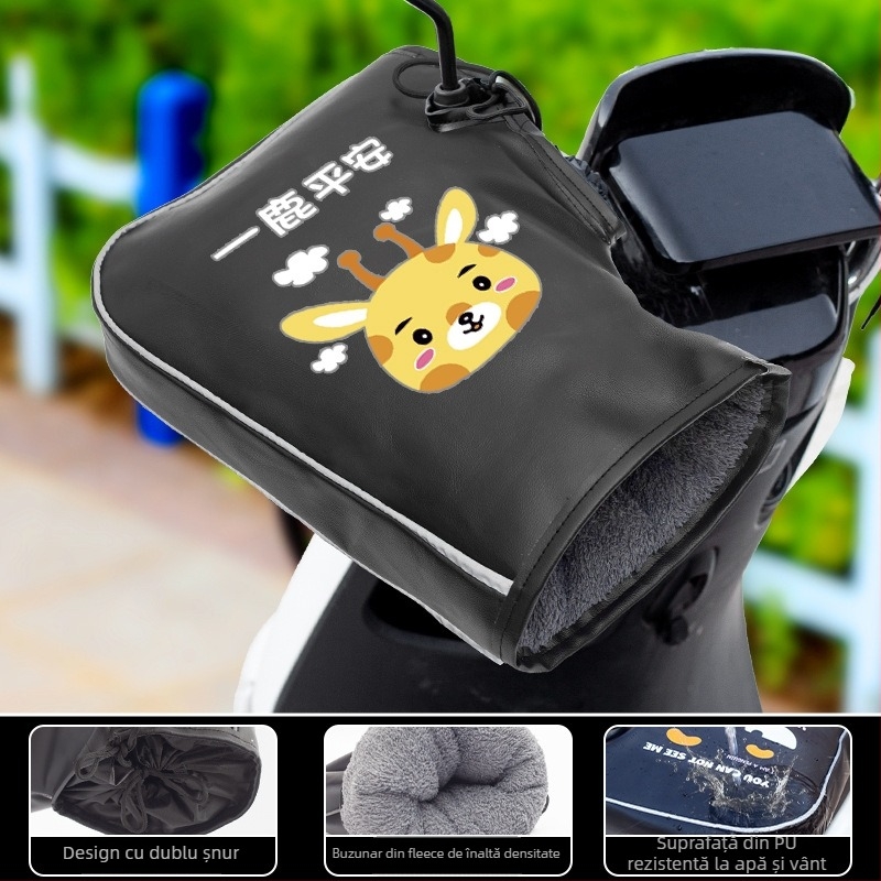 Mănuși de bicicletă PU, iarnă, unisex, adulți