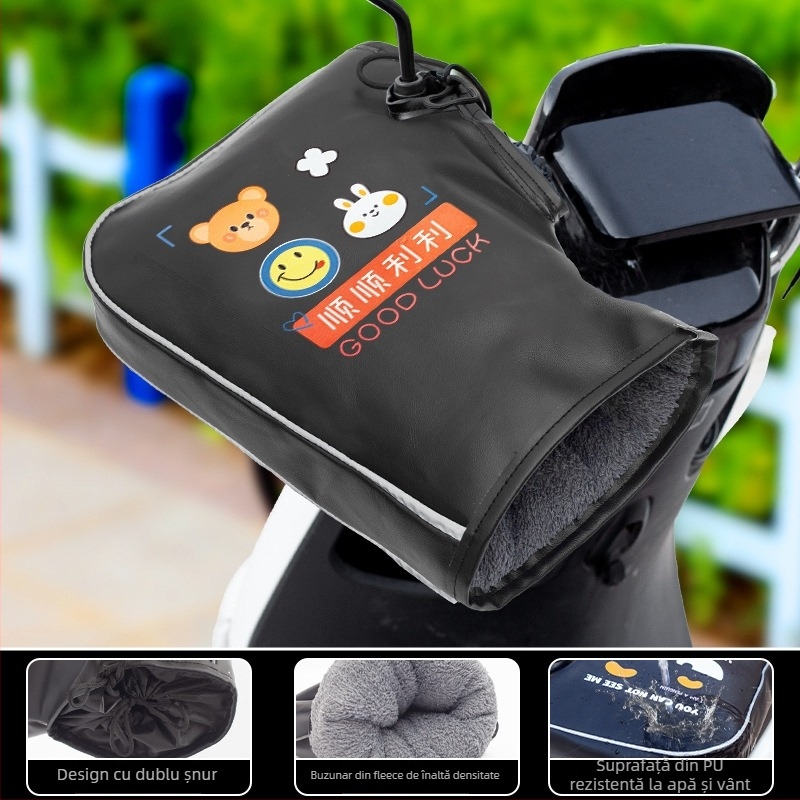 Mănuși de bicicletă PU, iarnă, unisex, adulți