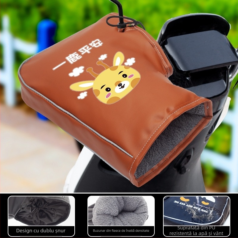 Mănuși de bicicletă PU, iarnă, unisex, adulți