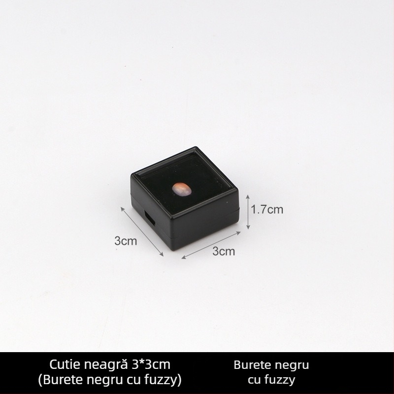 Cutie de afișare bijuterii, din plastic transparent, pentru pietre brute și diamante, rezistentă la praf, 1 nivel