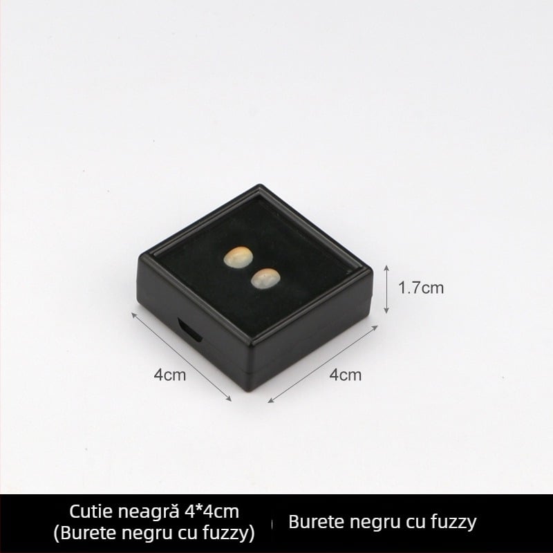 Cutie de afișare bijuterii, din plastic transparent, pentru pietre brute și diamante, rezistentă la praf, 1 nivel