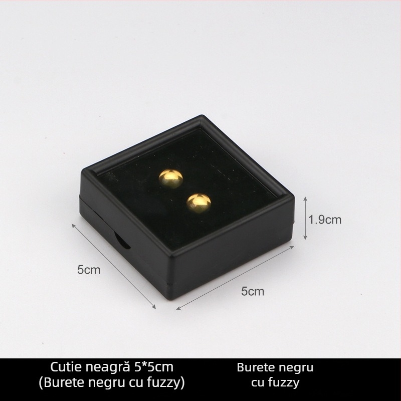 Cutie de afișare bijuterii, din plastic transparent, pentru pietre brute și diamante, rezistentă la praf, 1 nivel