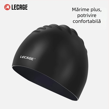 Căciulă de înot din silicon, impermeabilă, pentru păr lung, adulți