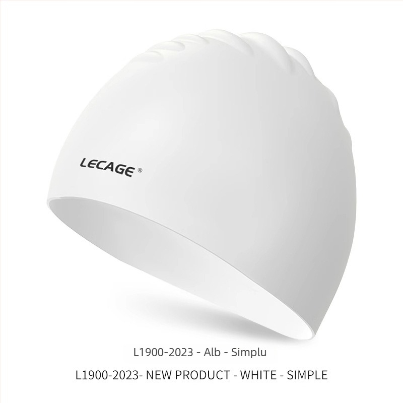 Căciulă de înot din silicon, impermeabilă, pentru păr lung, adulți