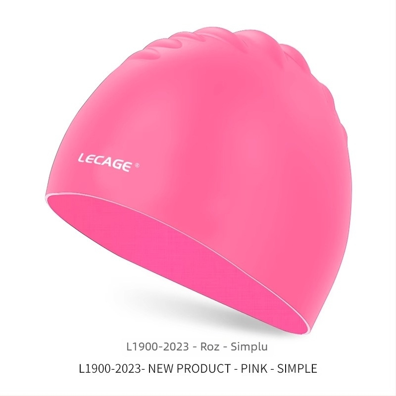 Căciulă de înot din silicon, impermeabilă, pentru păr lung, adulți