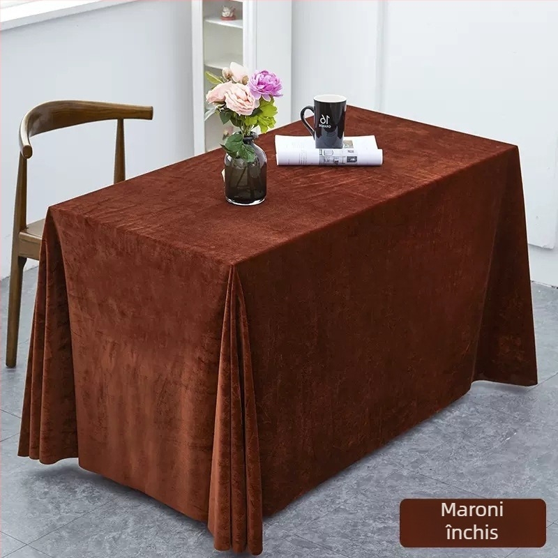 Față de masă din poliester, dreptunghiulară, uni, stil chinezesc clasic