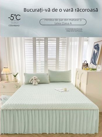 Set de 3 piese din latex natural pentru pat (latex 90%+; țesătură imprimată; stil universal; fără personalizare)