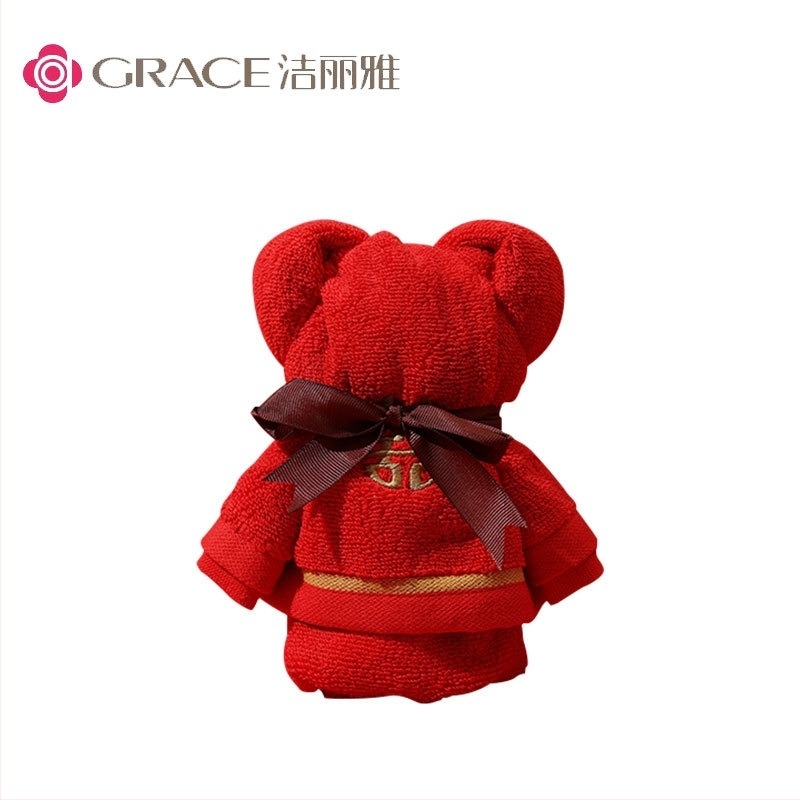 Prosop cu ursuleț în cutie cadou — 100% bumbac, 120 g, logo personalizat