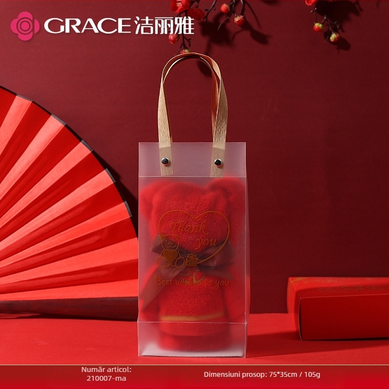 Prosop cu ursuleț în cutie cadou — 100% bumbac, 120 g, logo personalizat