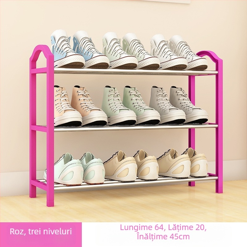 Raft pentru pantofi, metal, modular de la două la șapte niveluri, model XXJ, marcă Yaruifan, stil modern minimalist