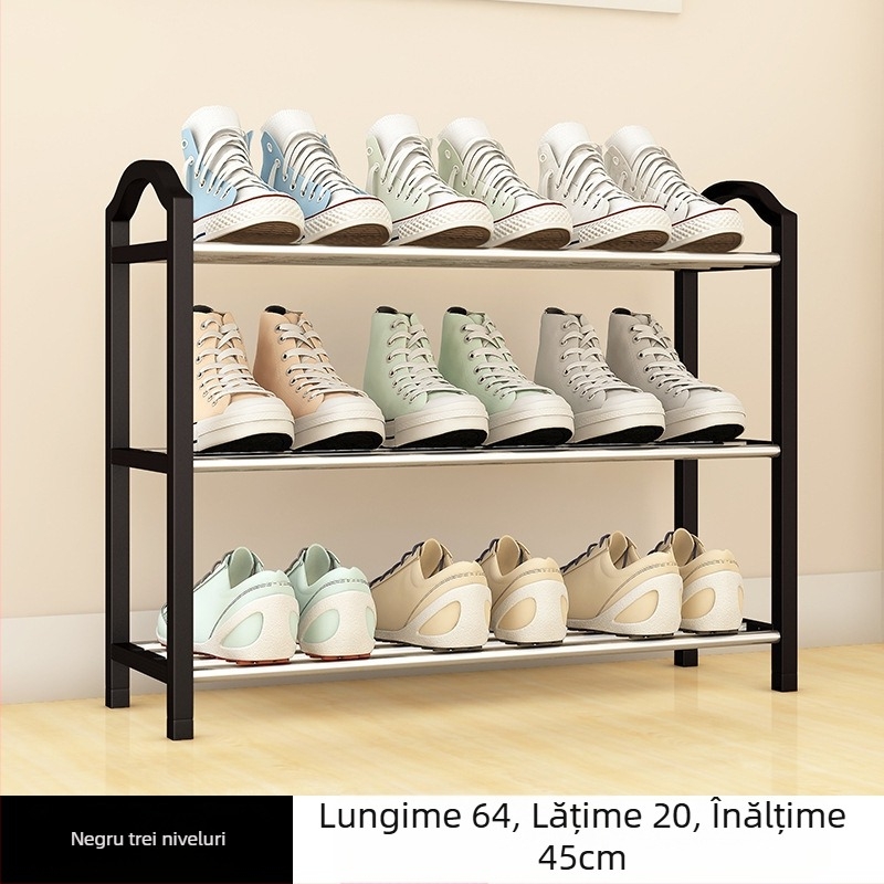 Raft pentru pantofi, metal, modular de la două la șapte niveluri, model XXJ, marcă Yaruifan, stil modern minimalist