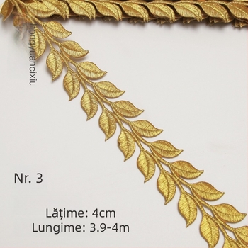 Dantelă brodată pentru costume – Material: fir de broderie, Model de costum antic, Potrivit pentru pălării, îmbrăcăminte și decor de casă